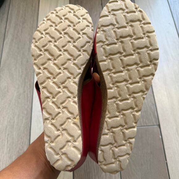 Yokono red leather sandals - Picture 7 of 8